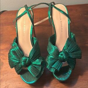 Loeffler Randall Green Bow Sandals